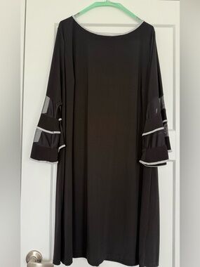 MSK Black Dress with Rhinestone Trim